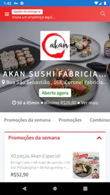 Akan Sushi Fabriciano android App screenshot 4